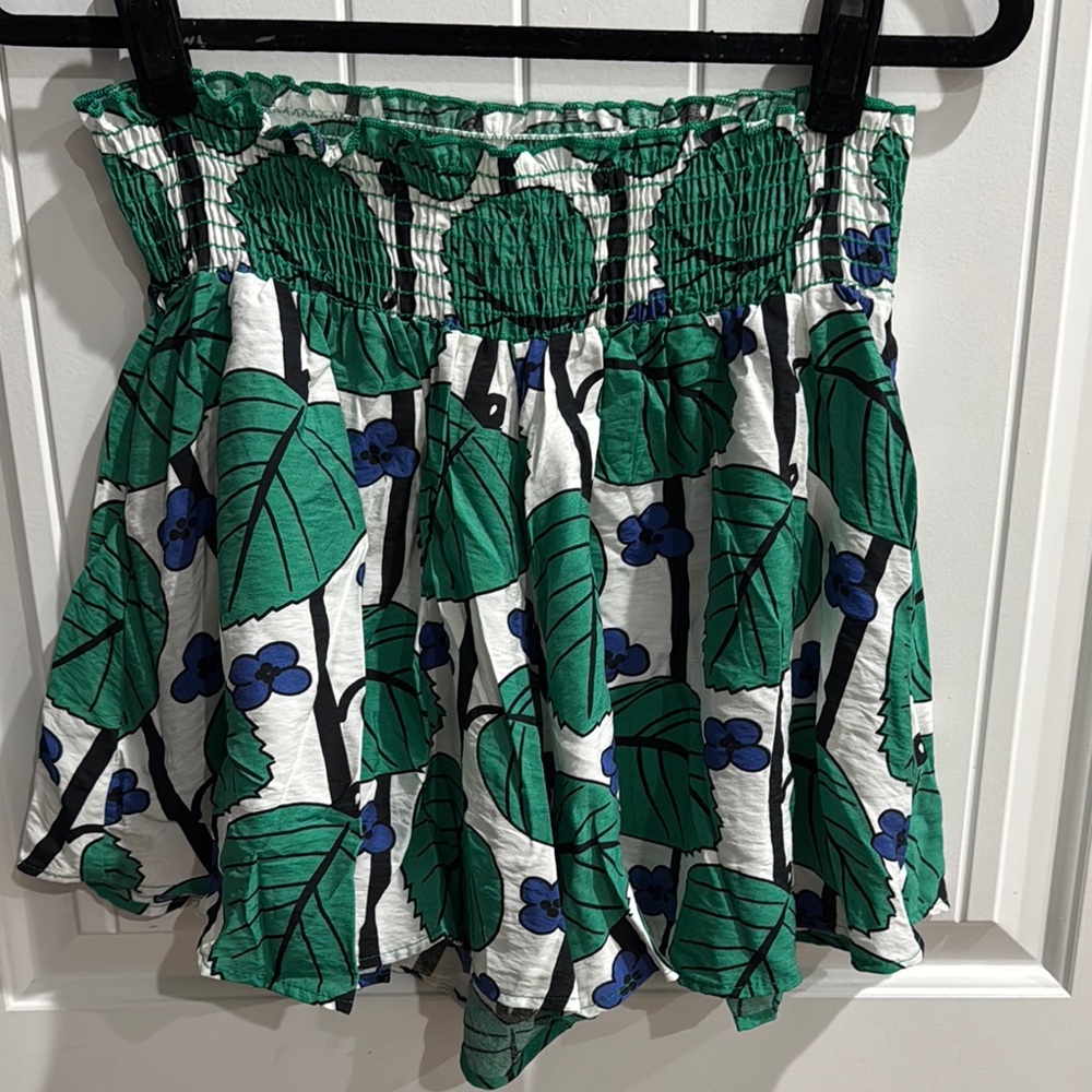 Floral Green and Blue Women's Short
